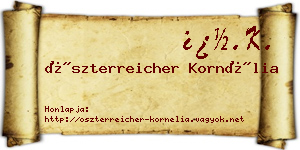 Öszterreicher Kornélia névjegykártya