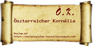 Öszterreicher Kornélia névjegykártya